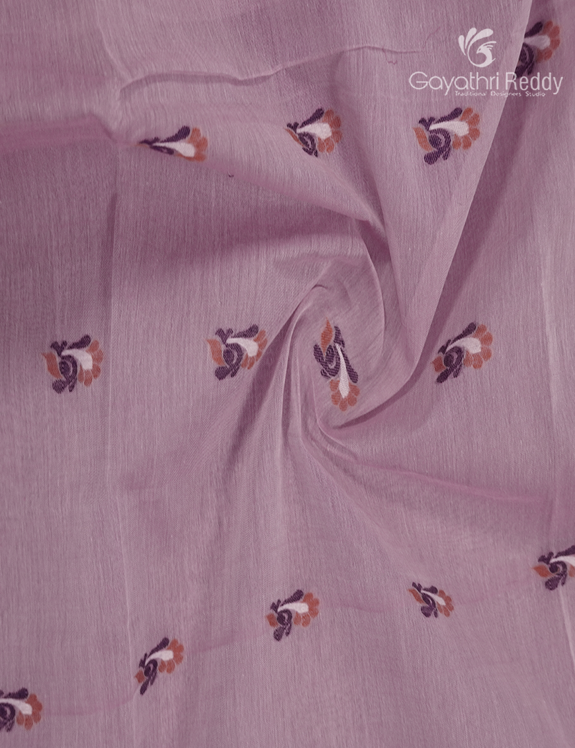 Jamdani Cotton Saree in Baby Pink