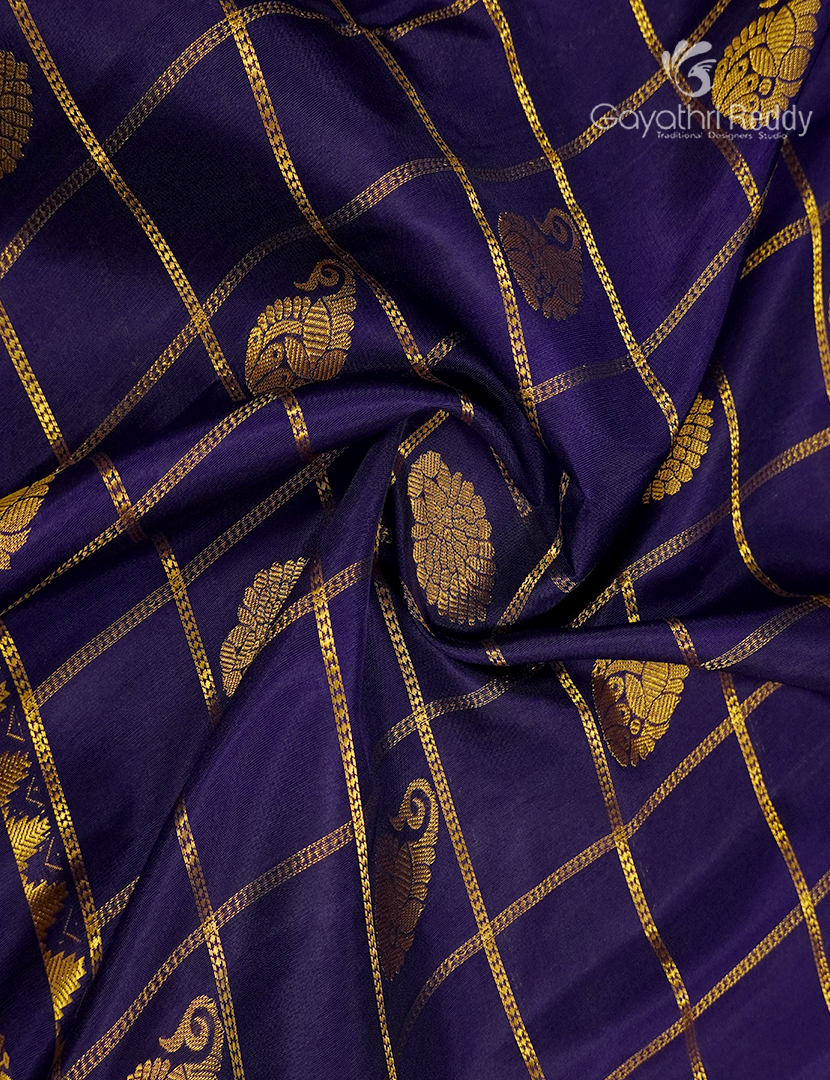 Pure Gadwal Silk Saree in Deep Blue