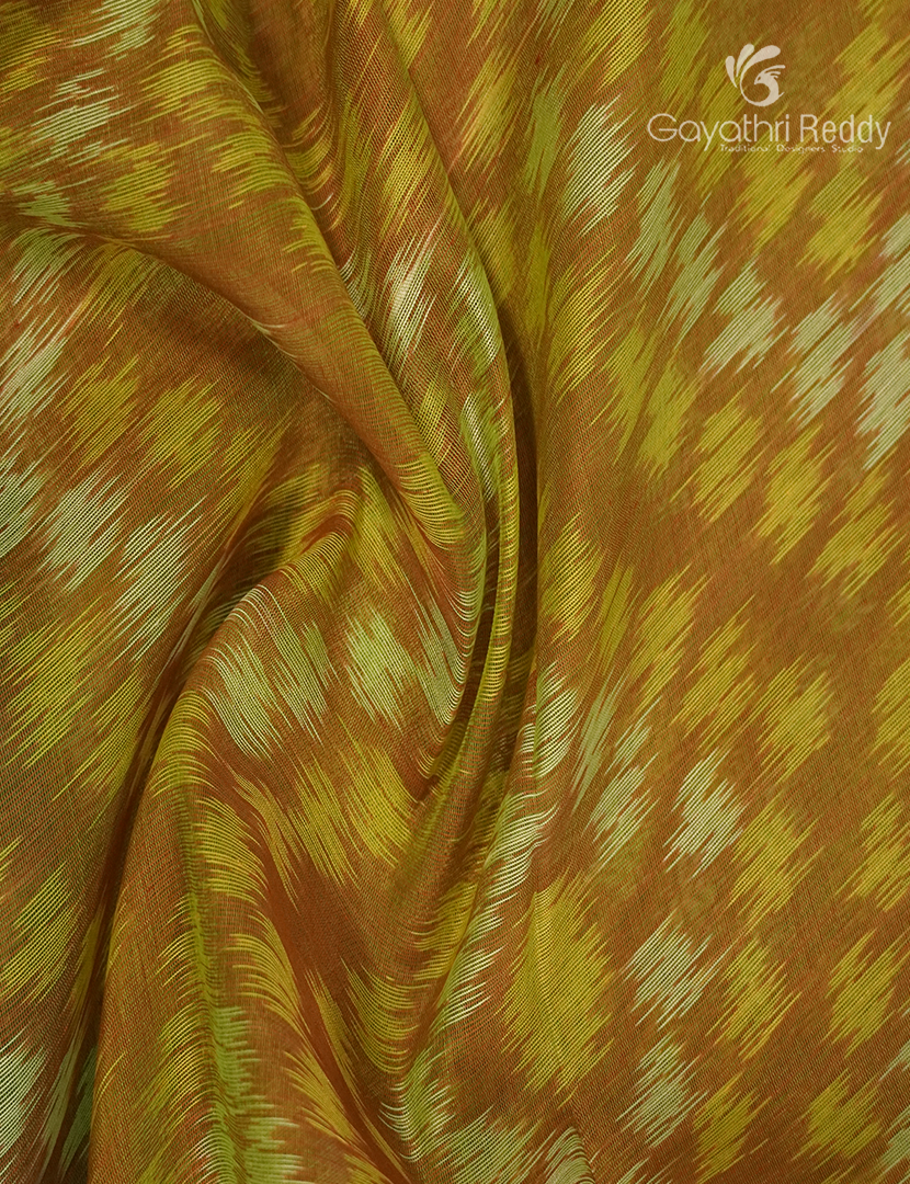 Kanchipuram Sico Saree in Mustard and Navy Blue