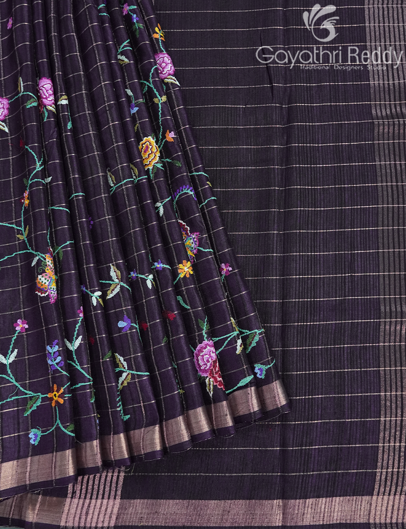 KHADI SILK WORK SAREE-KSW14