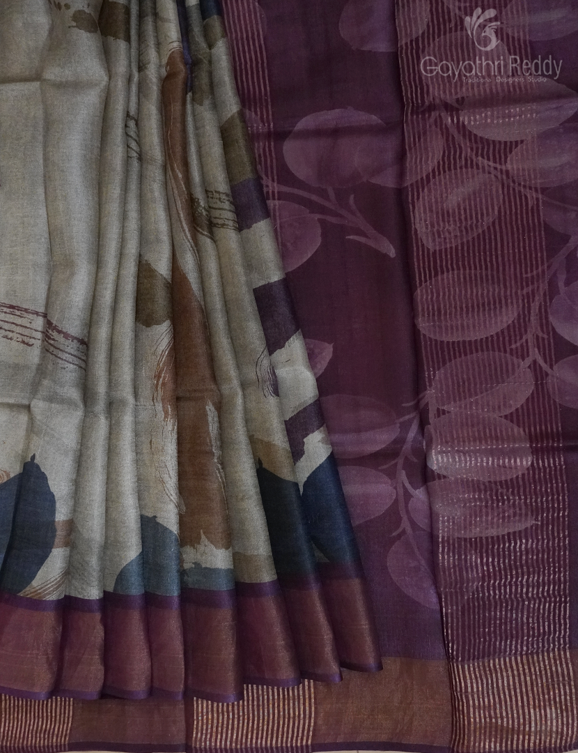 PURE DESI TUSSAR ORGANIC PRINTED-TS1141