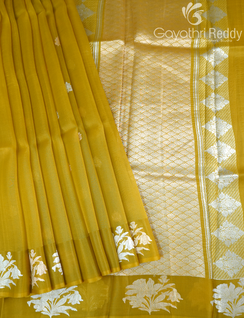 PURE BANARAS KORA SILK-BKS123