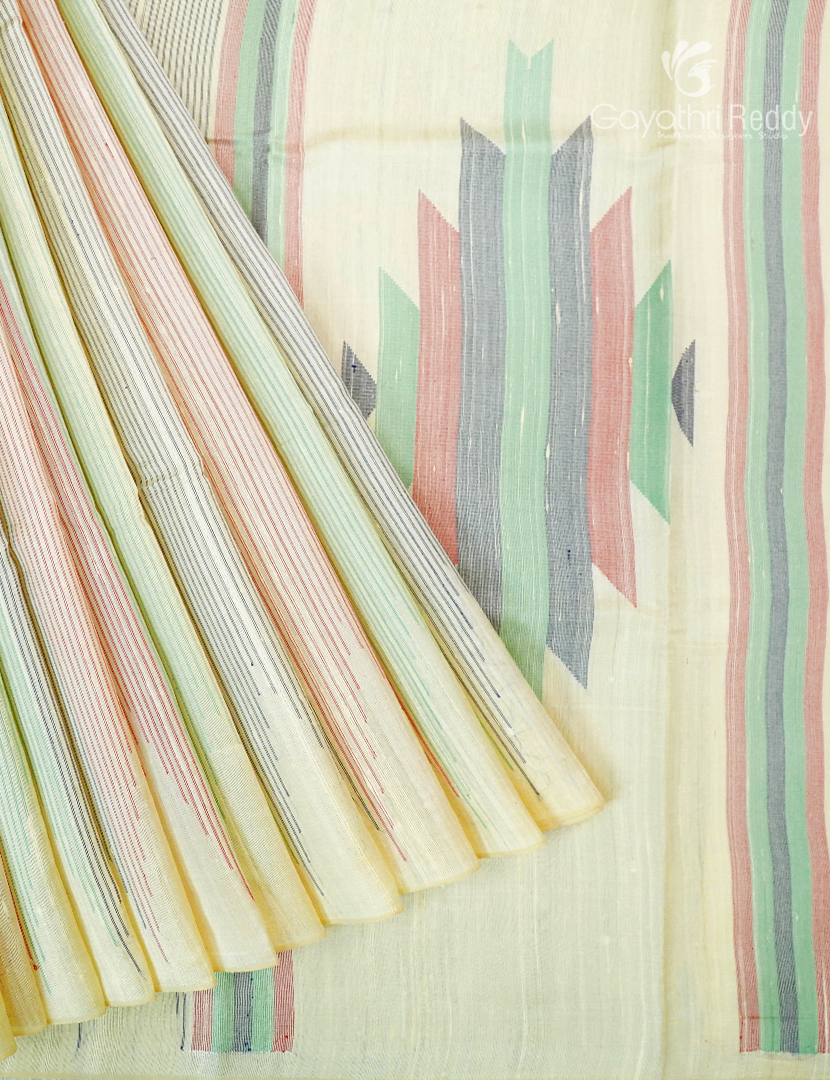 Pure Khadi Pattu Saree in Pastel Pista Green