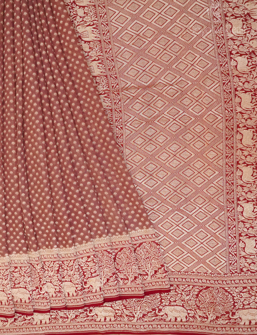 PURE BANARAS GEORGETTE KADDI-BG631