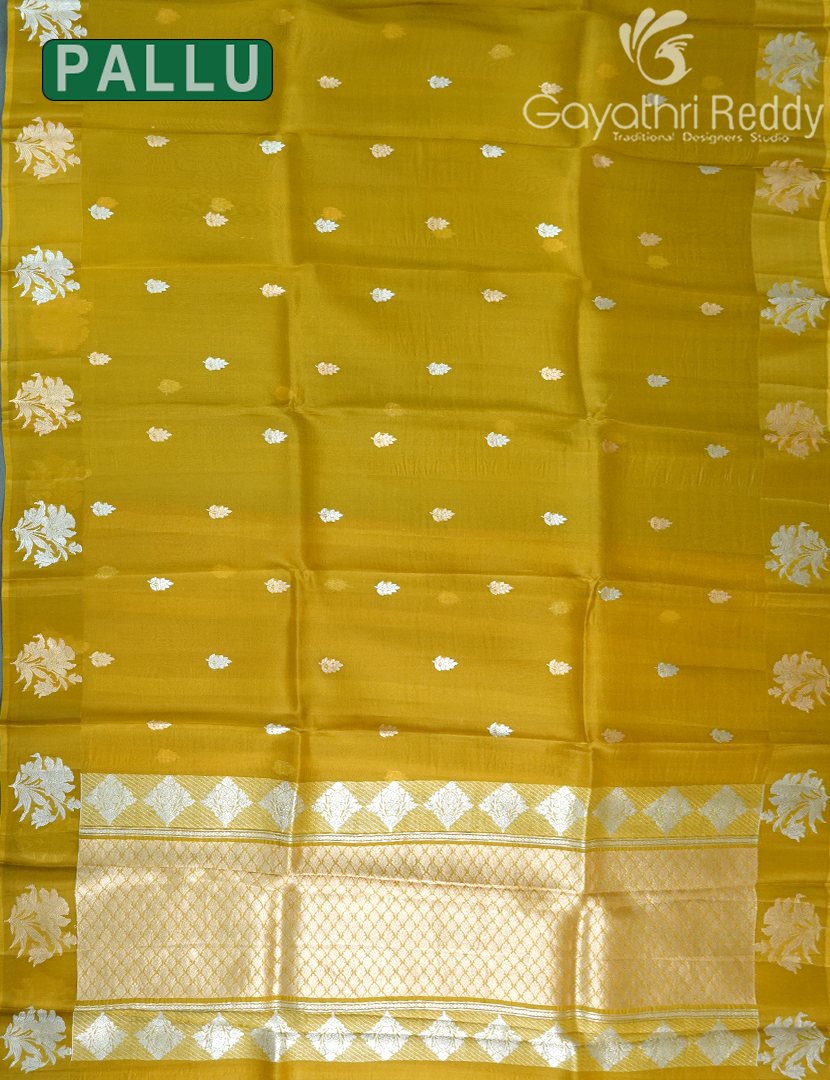 PURE BANARAS KORA SILK-BKS123