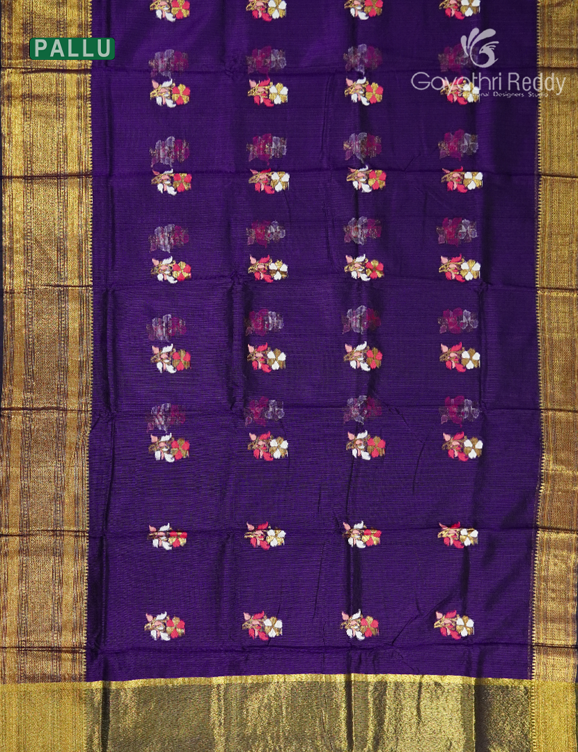 Pure Silk Kota Saree in Purple