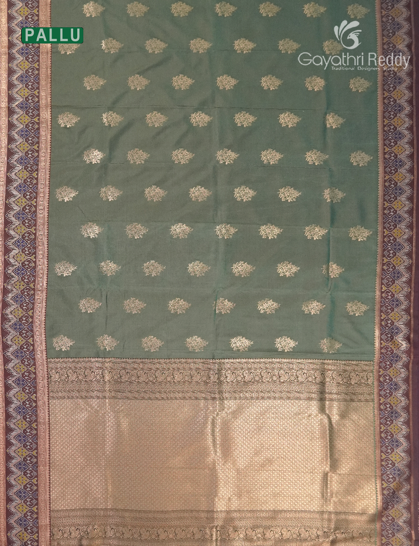 Semi Kanchipuram Art Silk Saree in Concrete Grey