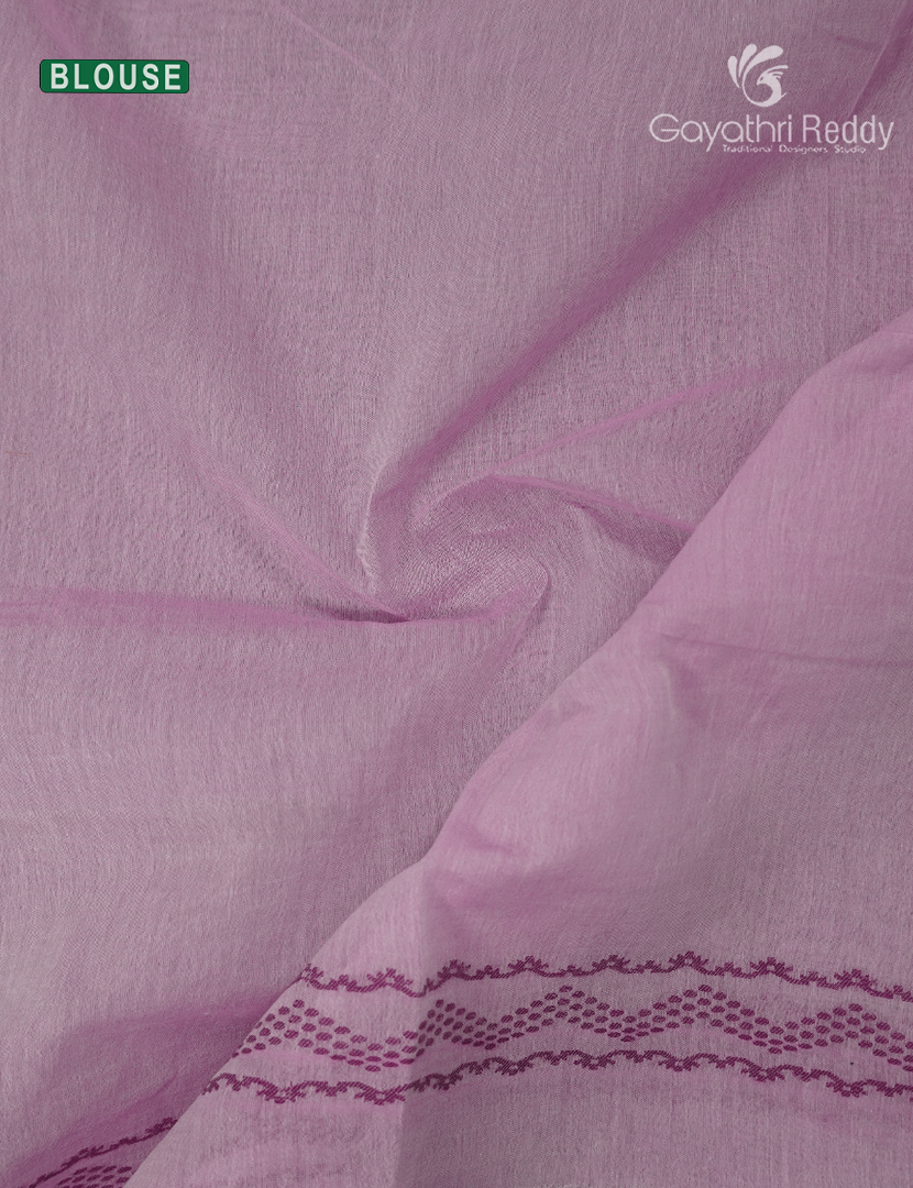 Jamdani Cotton Saree in Baby Pink