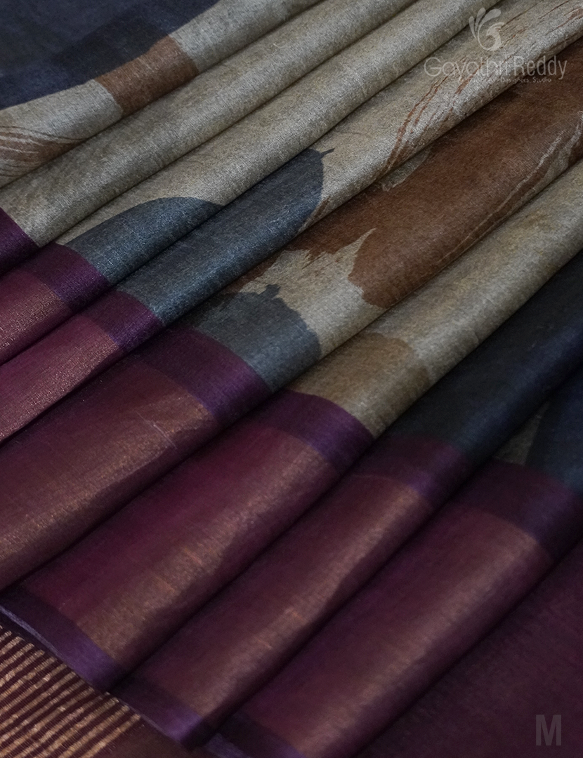 PURE DESI TUSSAR ORGANIC PRINTED-TS1141