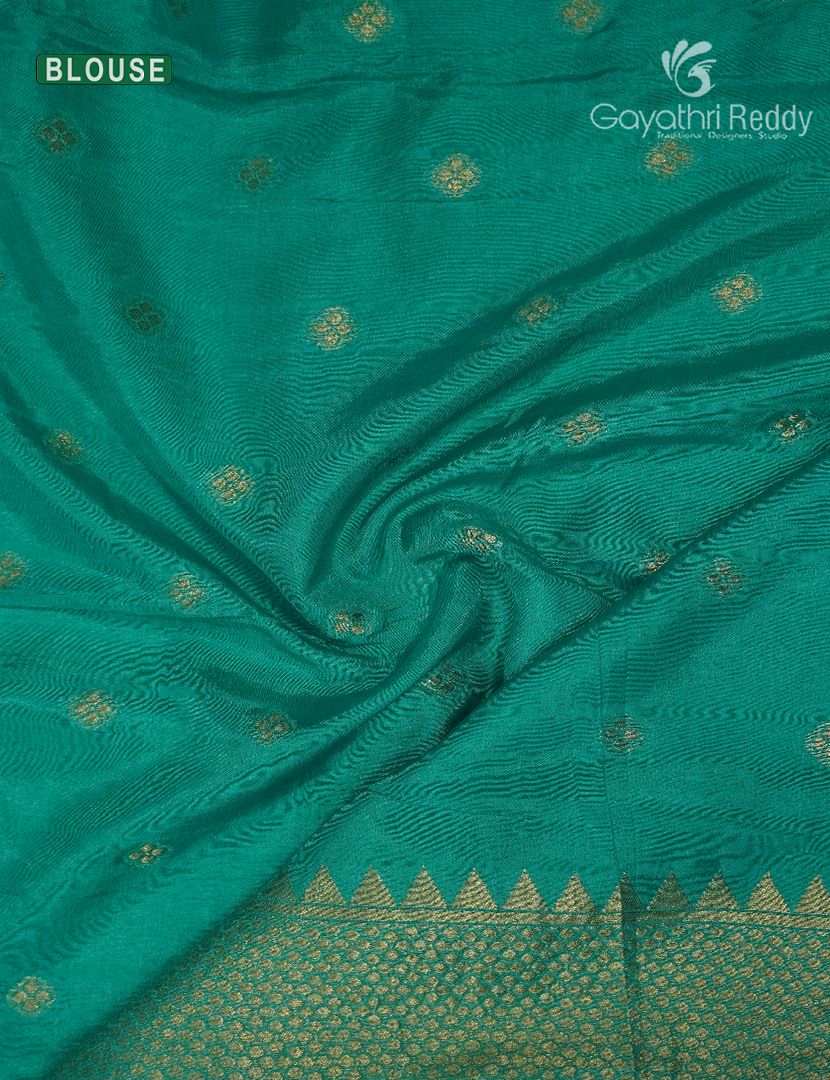 Pure Satin Silk Saree in Sea Green