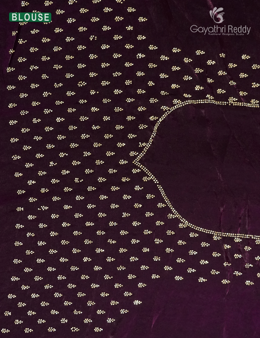 Organza Fancy Saree in Deep Brown