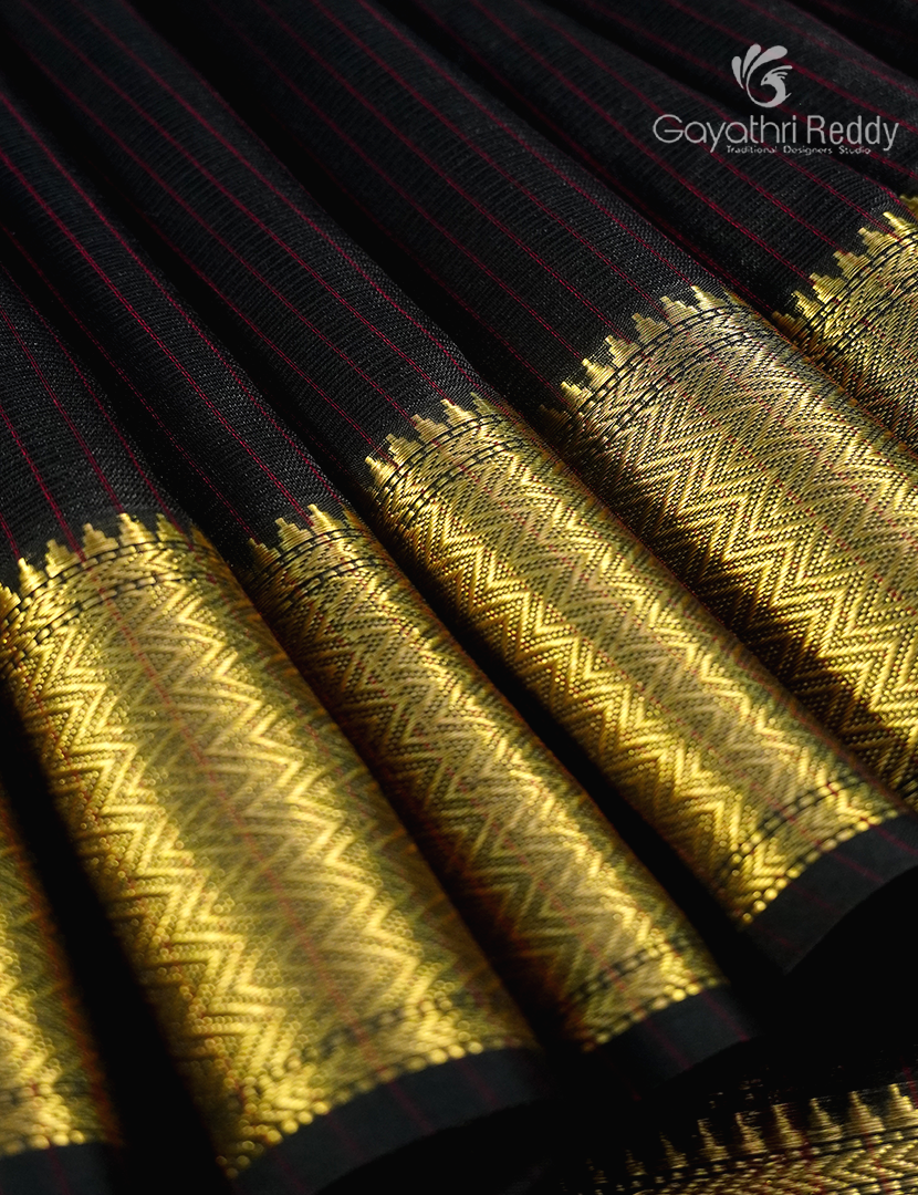 PURE CHANDERI MEDIUM BORDER SAREES -CPS1190