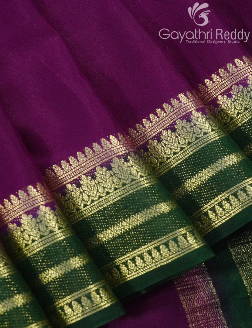 SEMI MYSORE CREPE SAREE-SMC321
