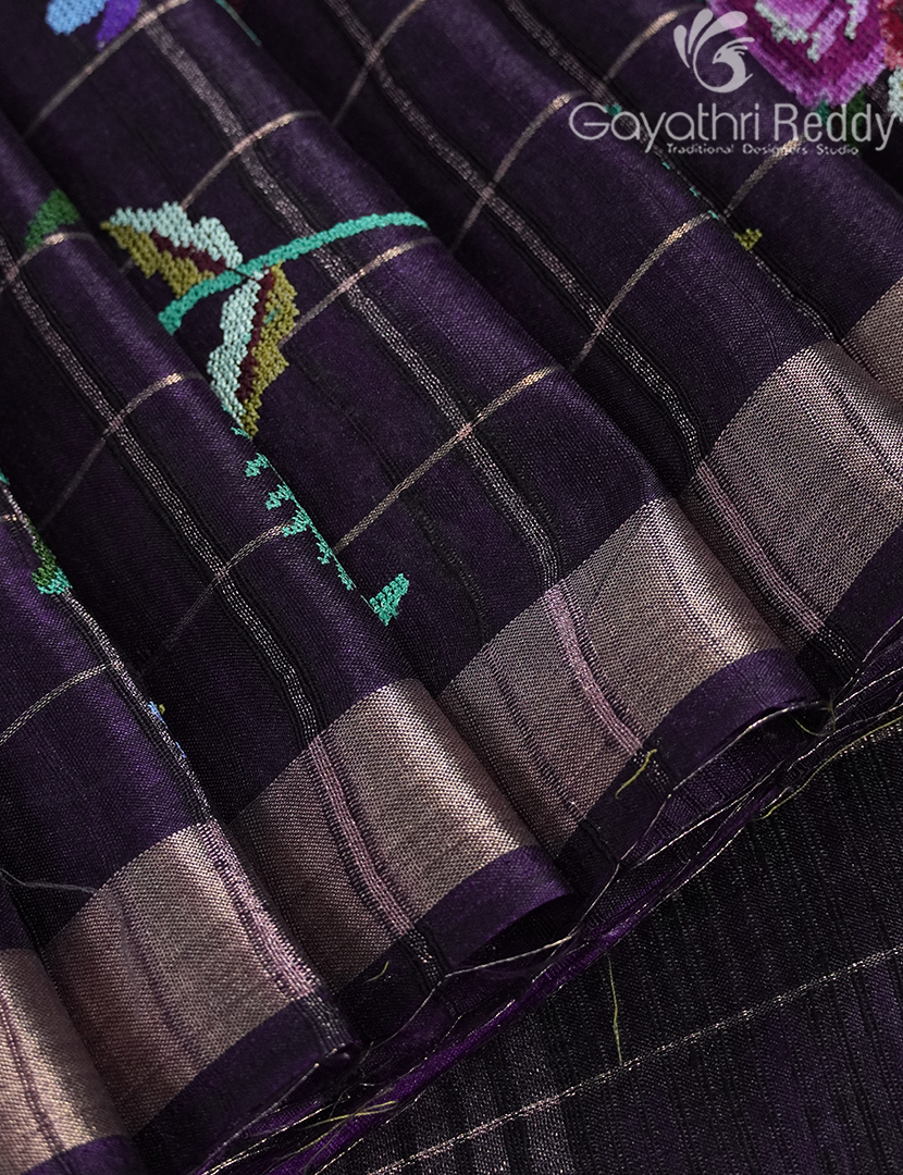 KHADI SILK WORK SAREE-KSW14