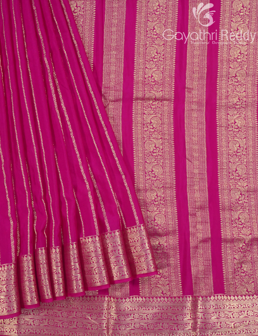SEMI MYSORE CRAPE SAREE-SMC359