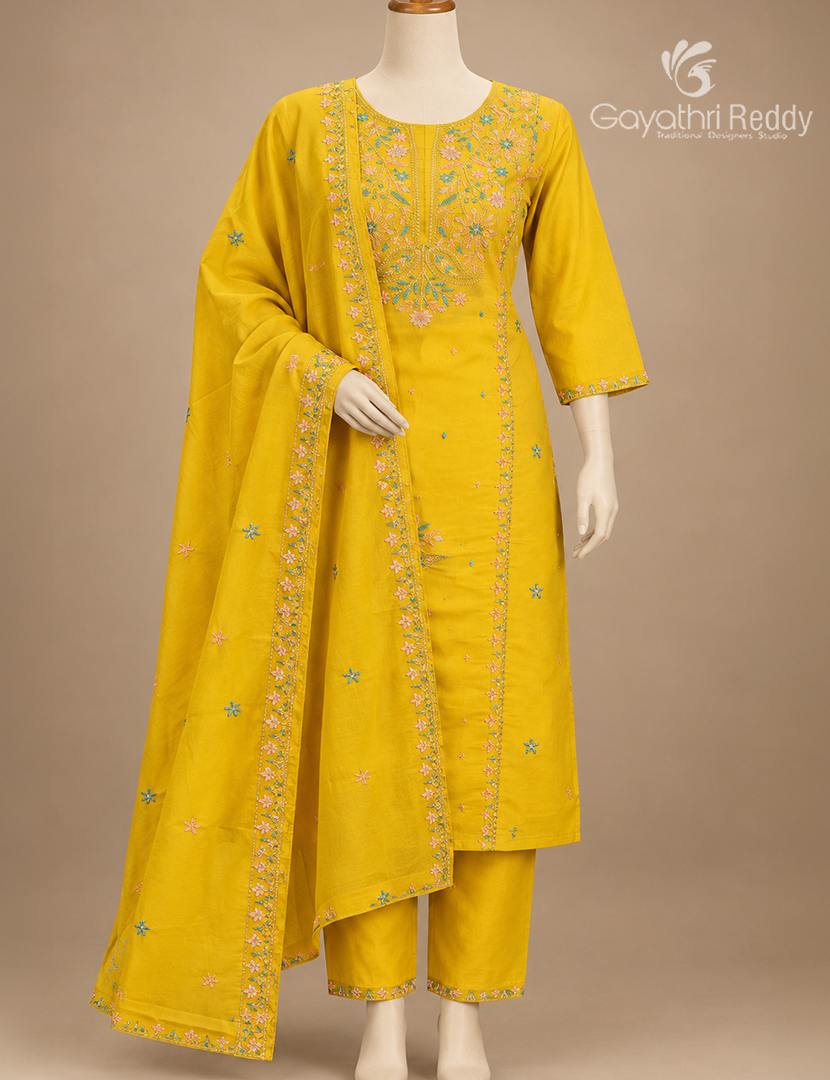 Readymade Dress Set in Yellow