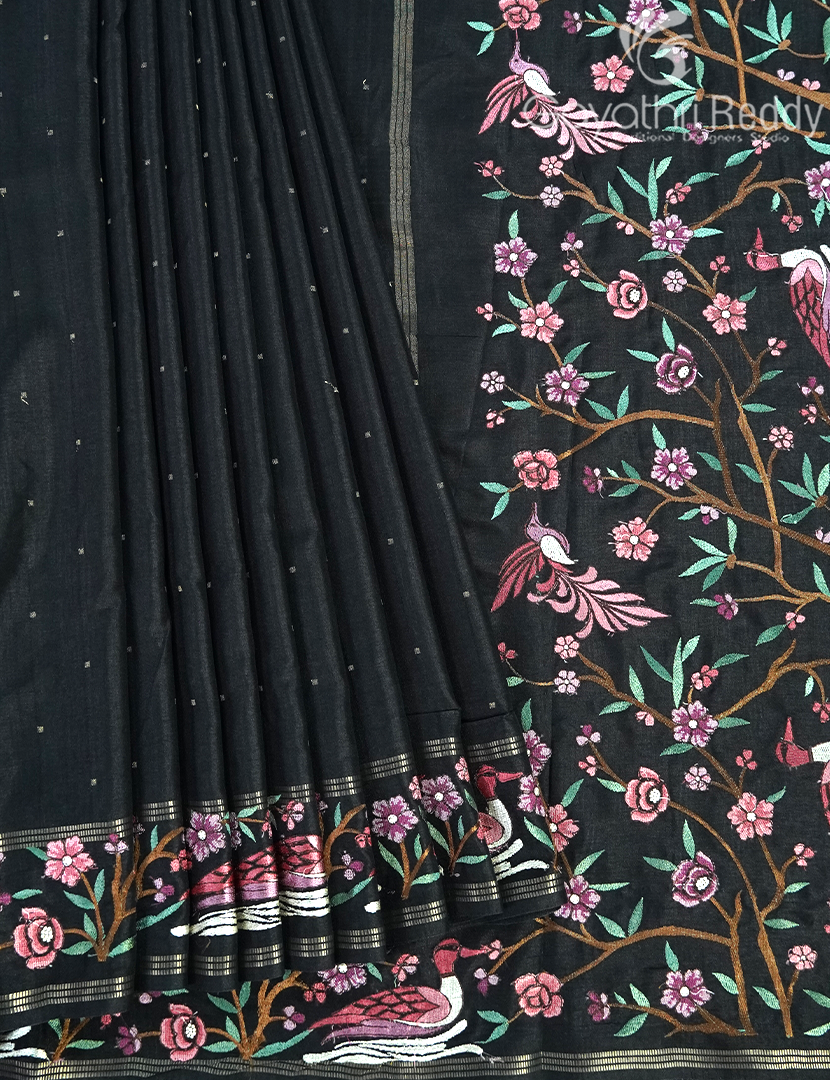 KHADI SILK WORK SAREE-KSW2