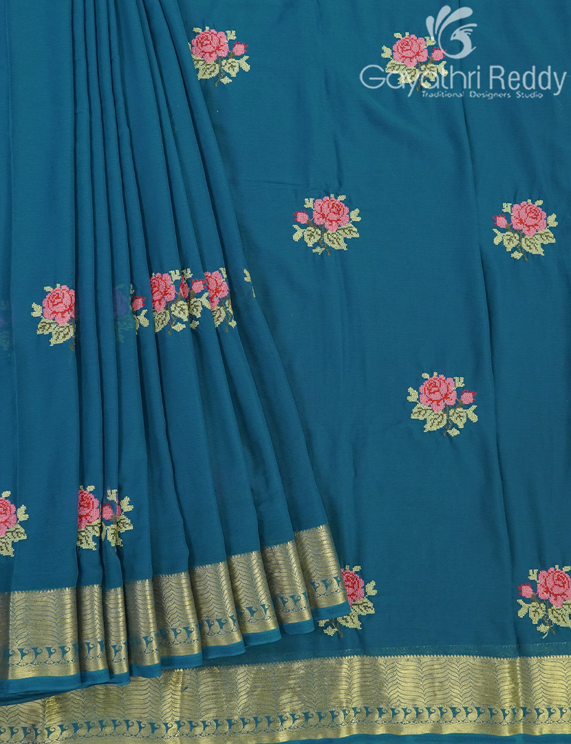 CHIFFON FANCY SAREE-PCF322