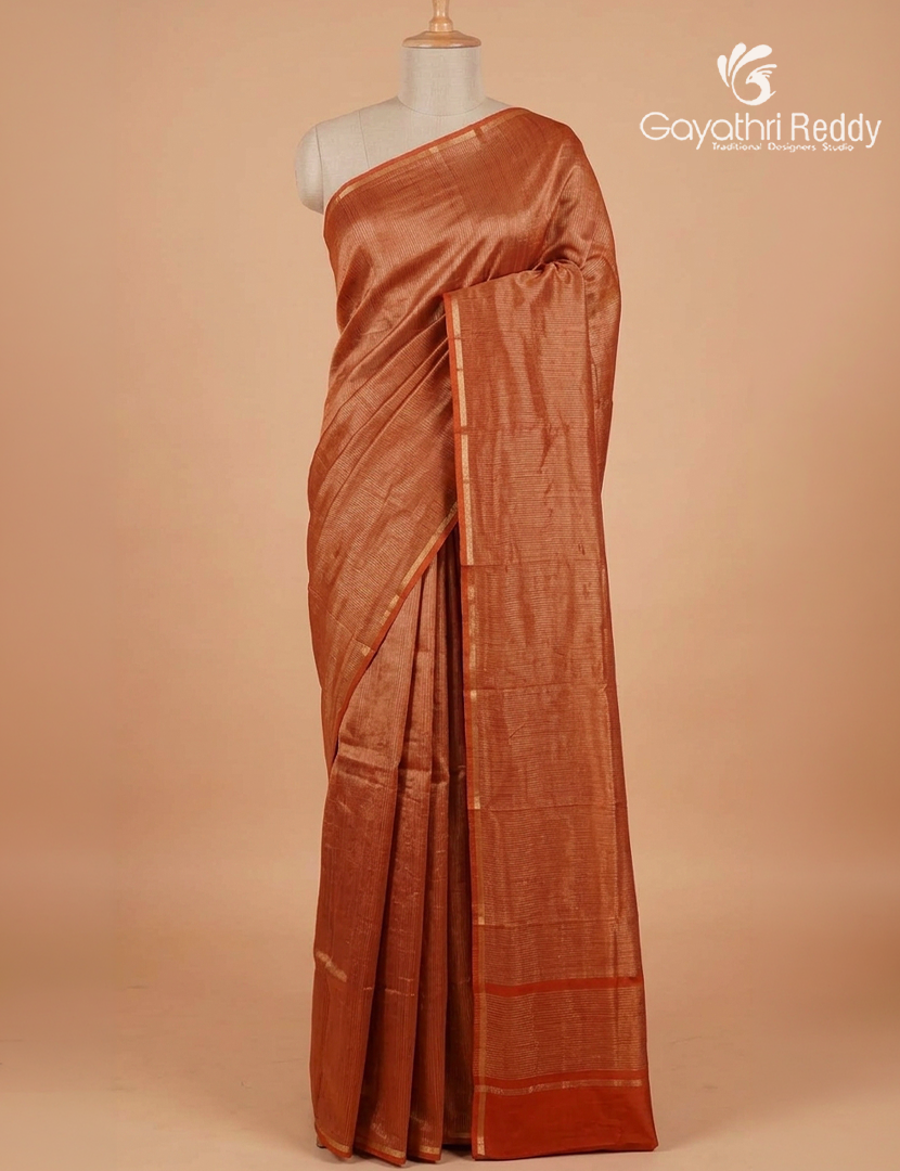 Pure Tissue Saree in Bridal Red