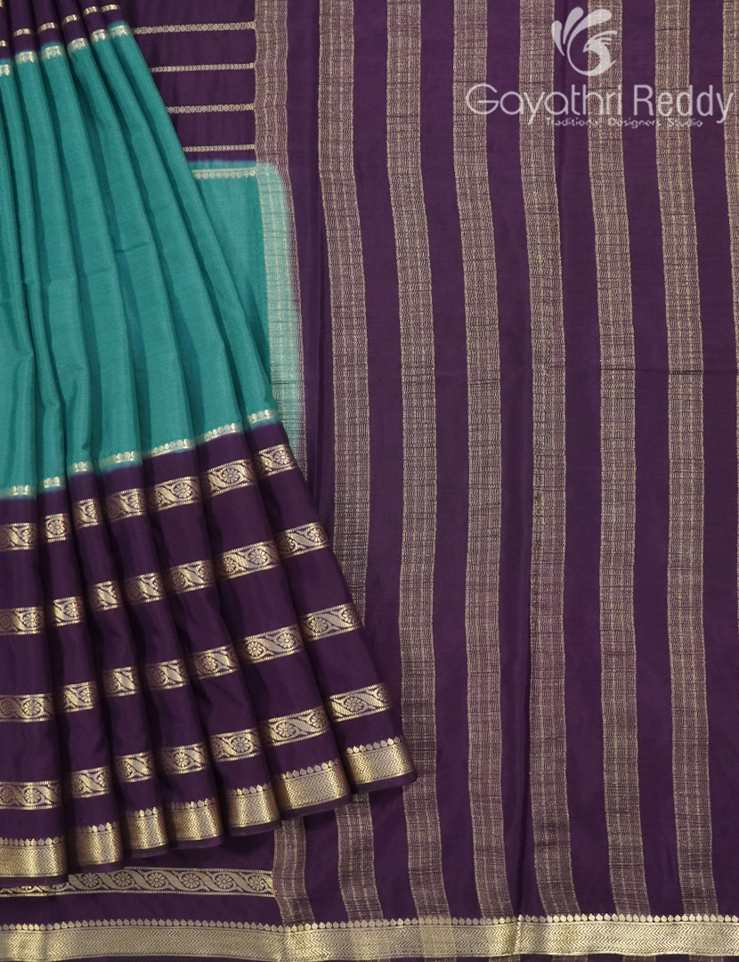 SEMI MYSORE CRAPE SAREE-SMC349