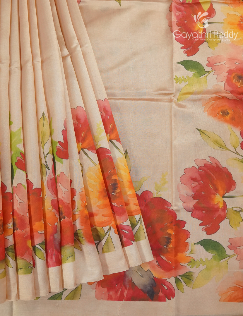 Pure Dupion Digital Print Saree-DS305