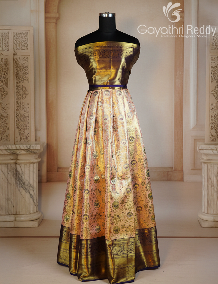 PURE KANCHI PATTU PAVADA(FREE SIZE)-KPL782