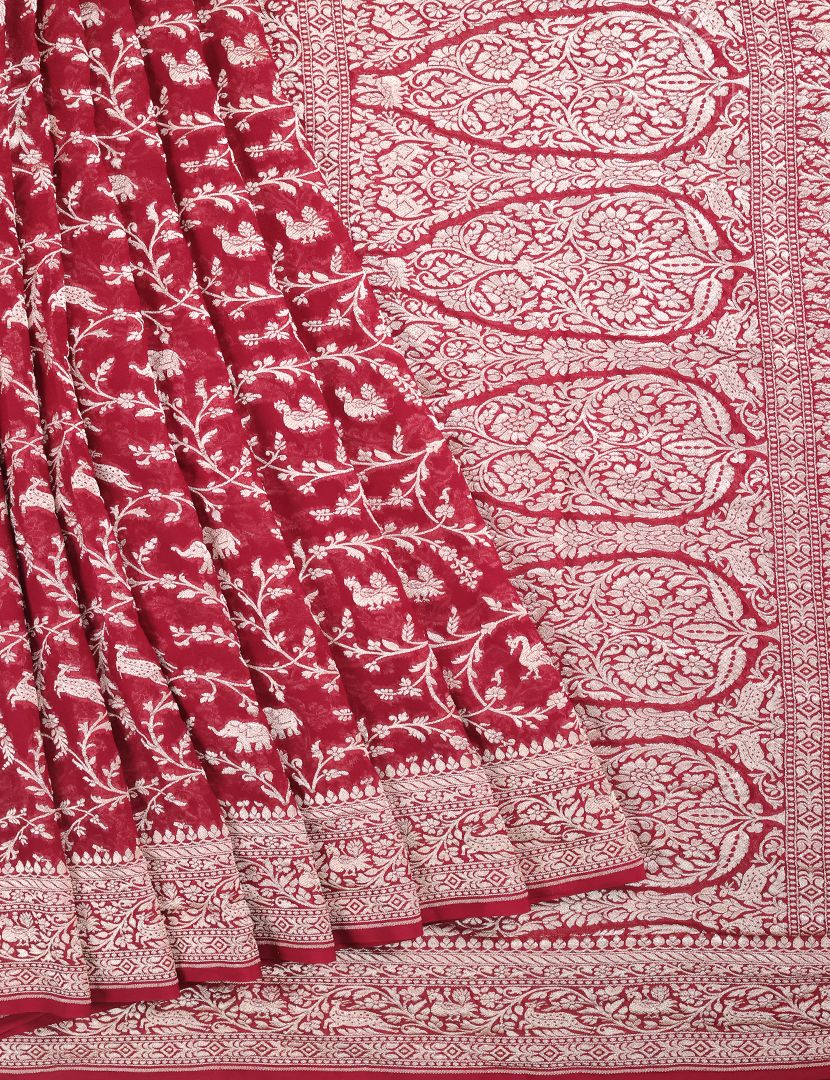 PURE BANARAS GEORGETTE KADDI-BG641