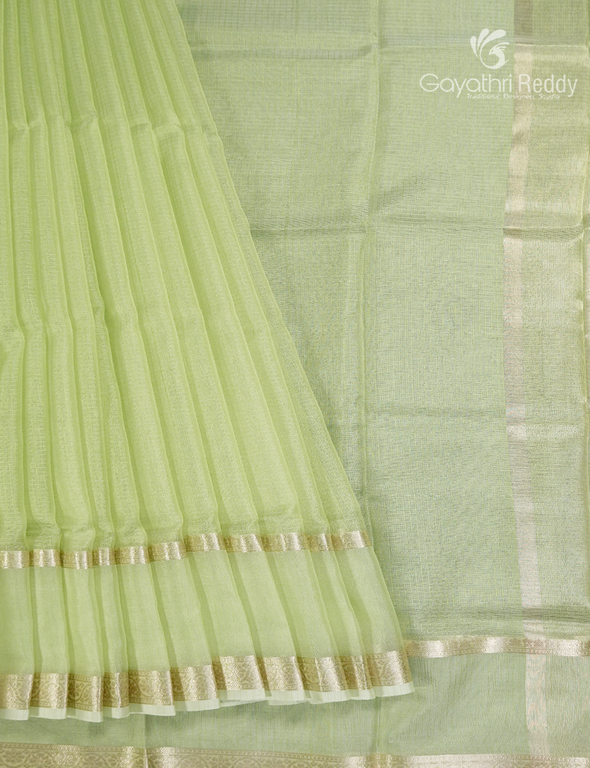 Kota Fancy Saree in Pastel Apple Green