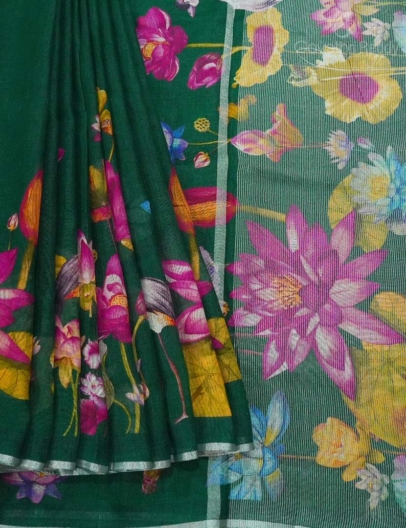 PURE LINEN COTTON SAREE-L1336