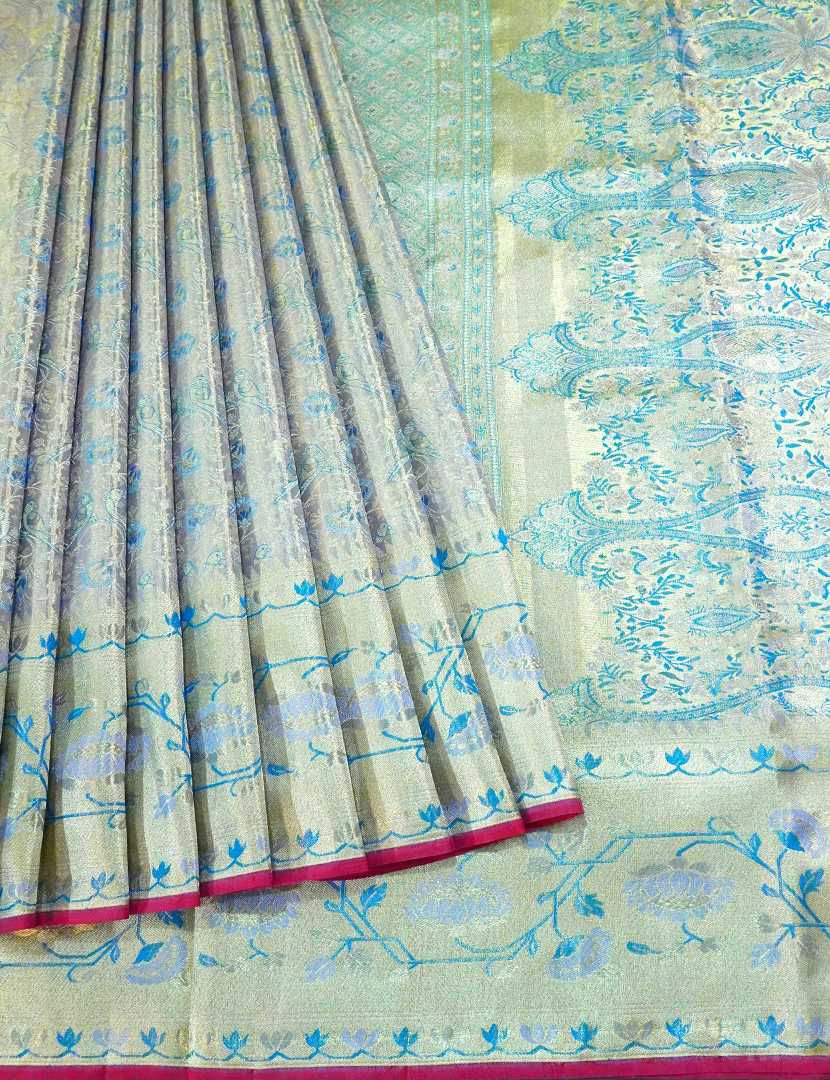PURE KANCHI PATTU MEENAKARI SAREE-KP7489