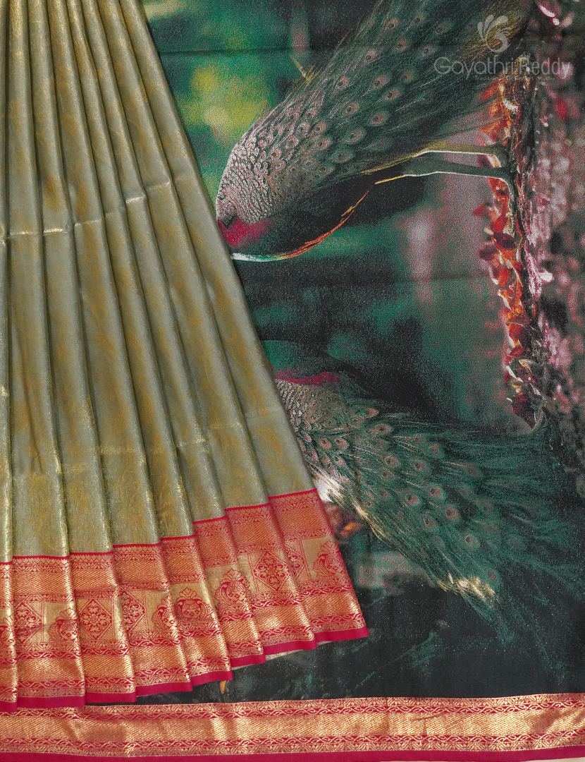 SEMI PATTU SAREE(DIGITAL PALLU)-SP1017
