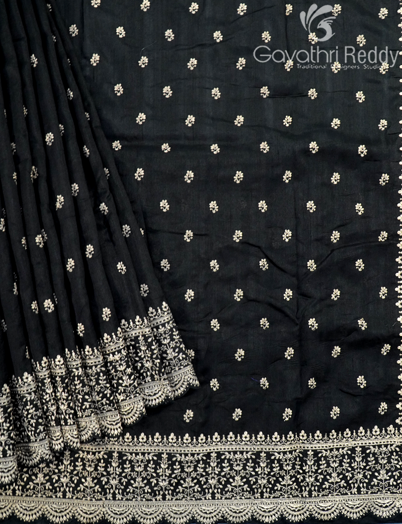 TUSSAR PITTA WORK SAREE-TPW6