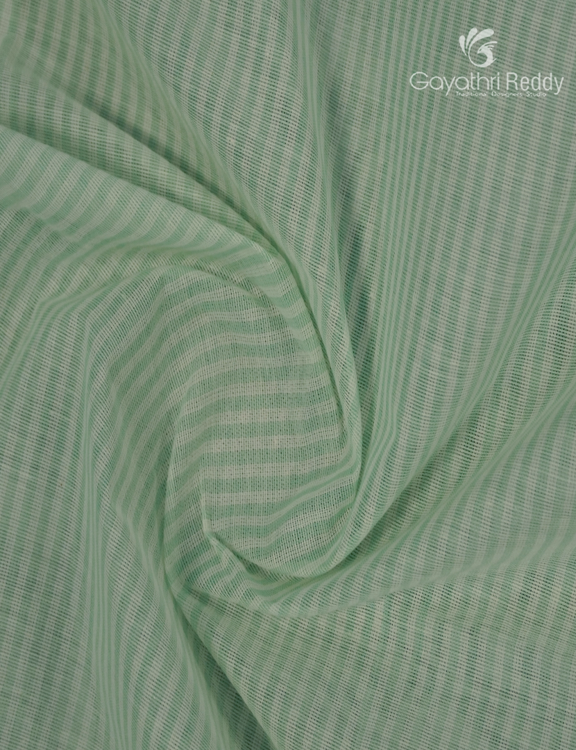 Pure Kanchi Cotton Printed Saree in Sea Foam Green
