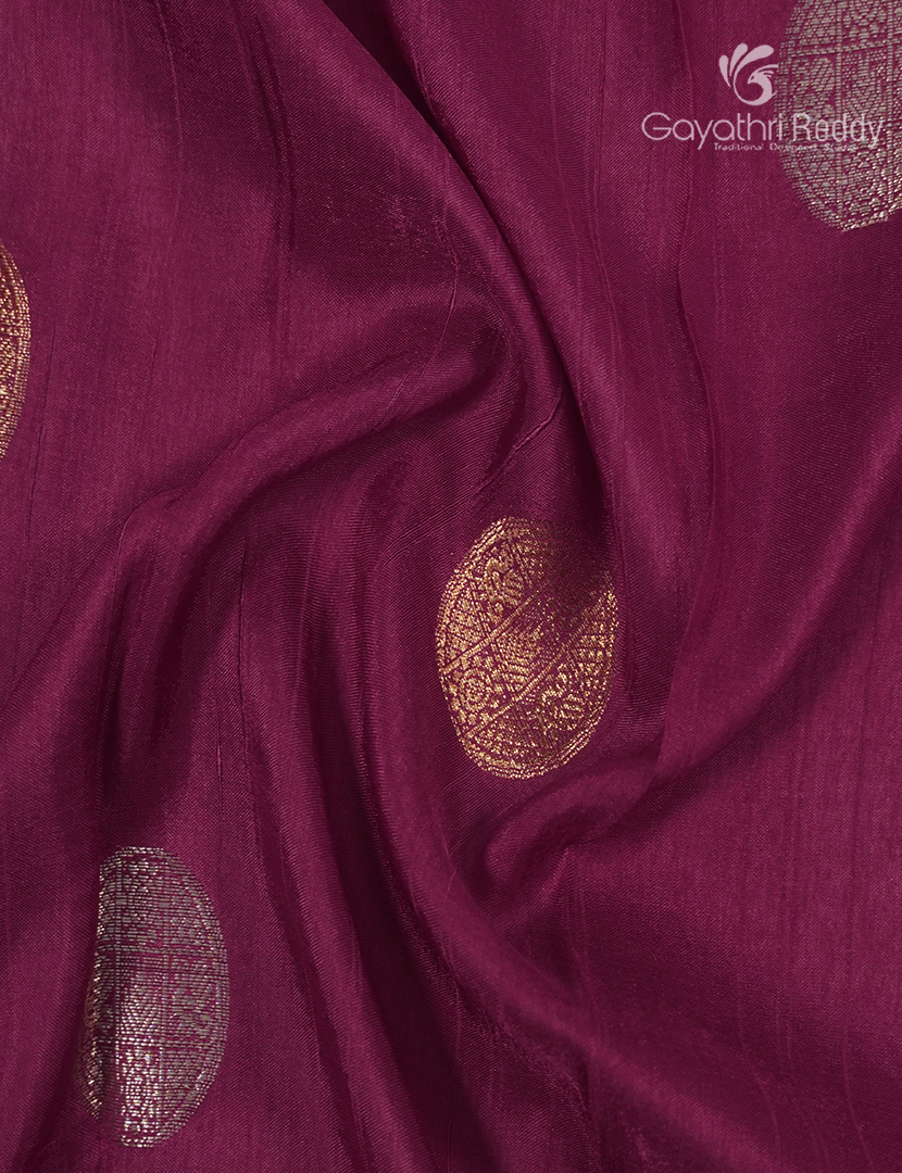 Semi Mysore Crepe Saree in Magenta