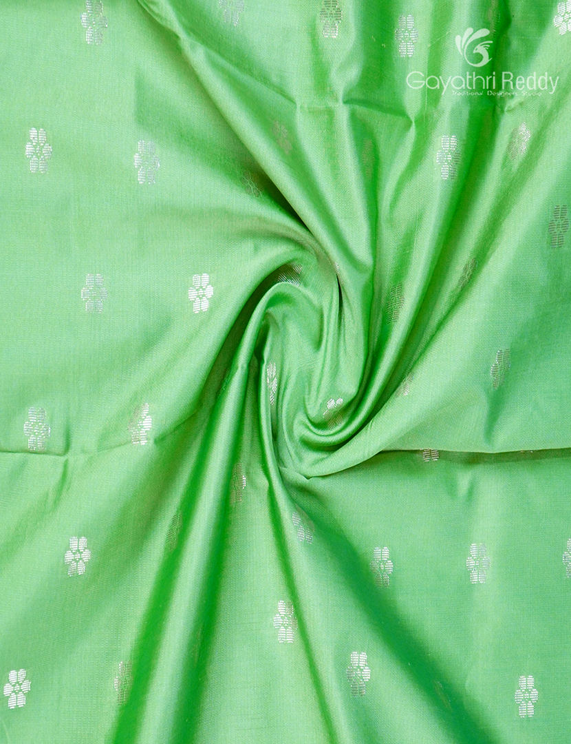 Semi Banaras Katan Silk Saree in Light Green