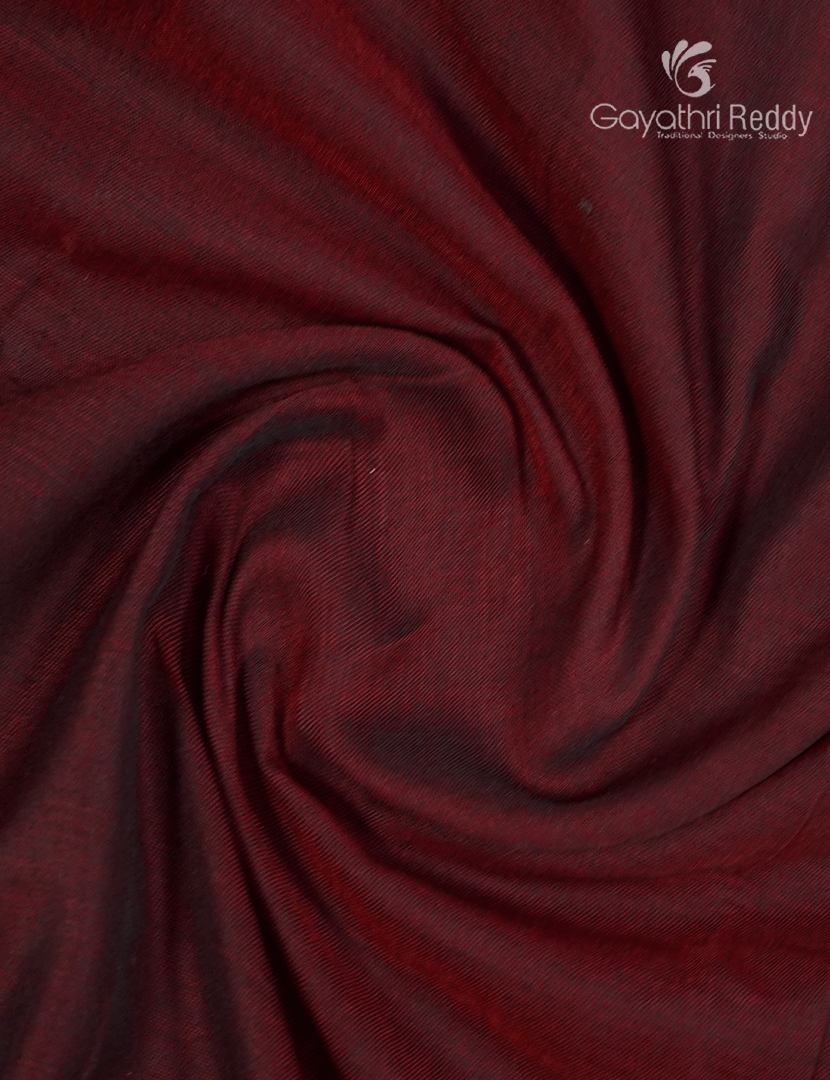 Pure Naranyanpet Cotton Saree in Deep Maroon
