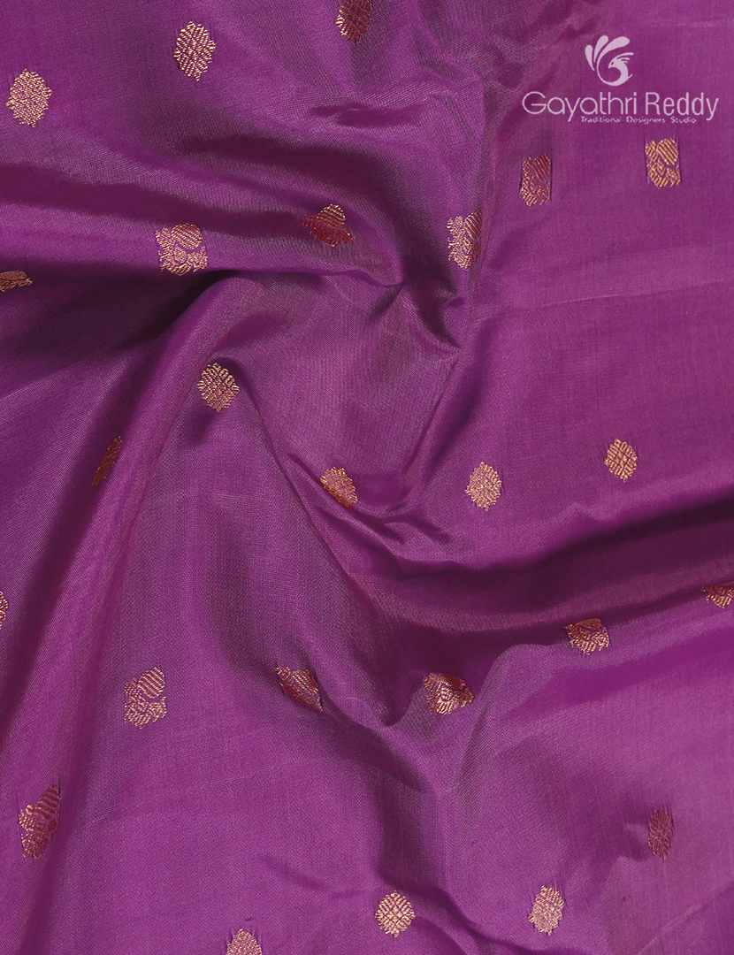 Pure Gadwal Silk Saree in Mauve and Maroon