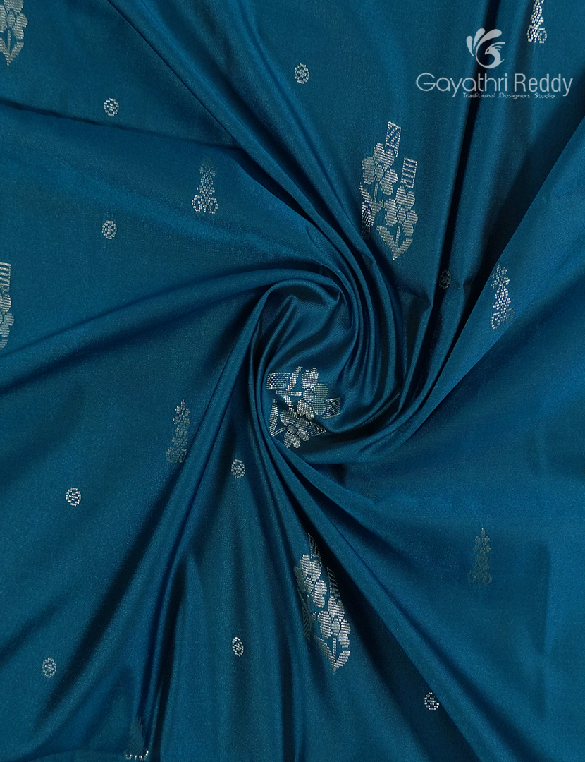 Soft Silk Saree in Deep Peacock Blue