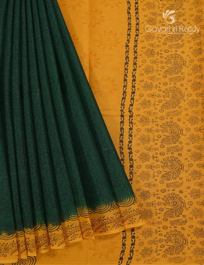 Block Print Cotton Saree-BPC5