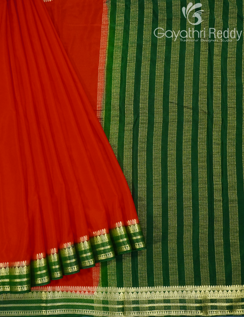SEMI MYSORE CRAPE SAREE-SMC322