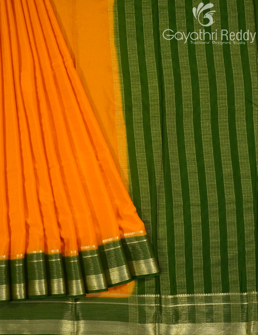 SEMI MYSORE CRAPE SAREE-SMC372