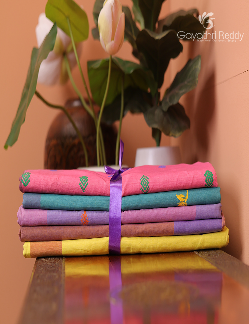 Silk Cotton Sarees Combo ( Set of 5 )
