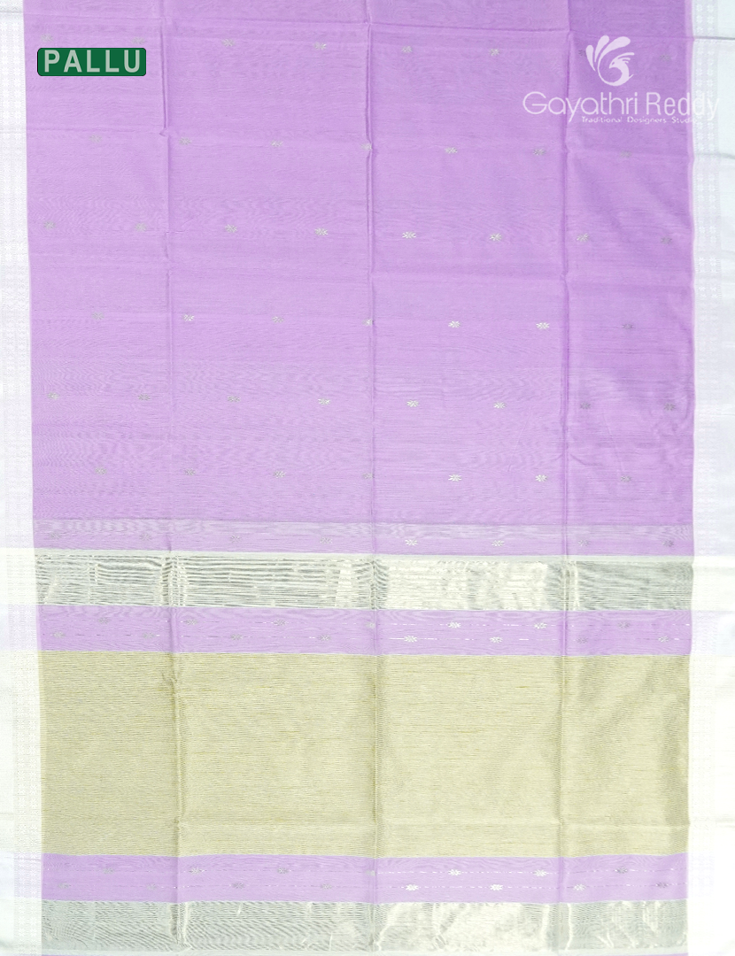 Pure Chanderi Sico Saree in Lavender