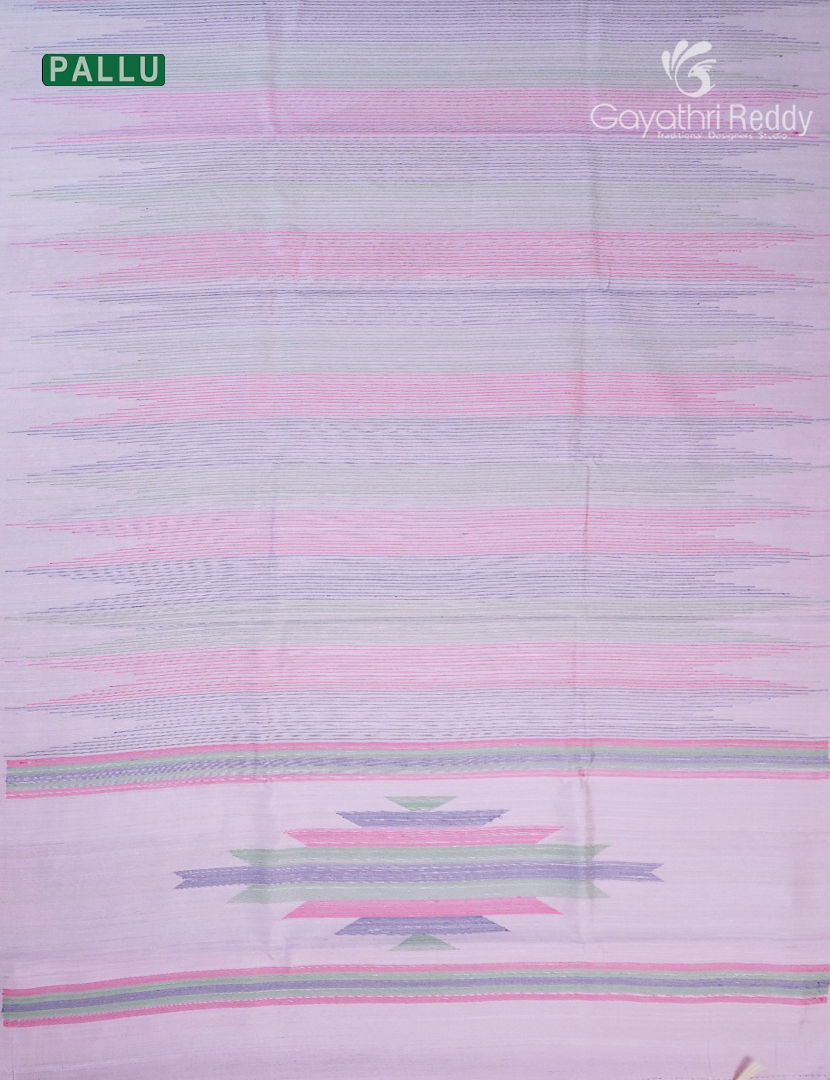 Pure Khadi Pattu Saree in Pastel Lavender