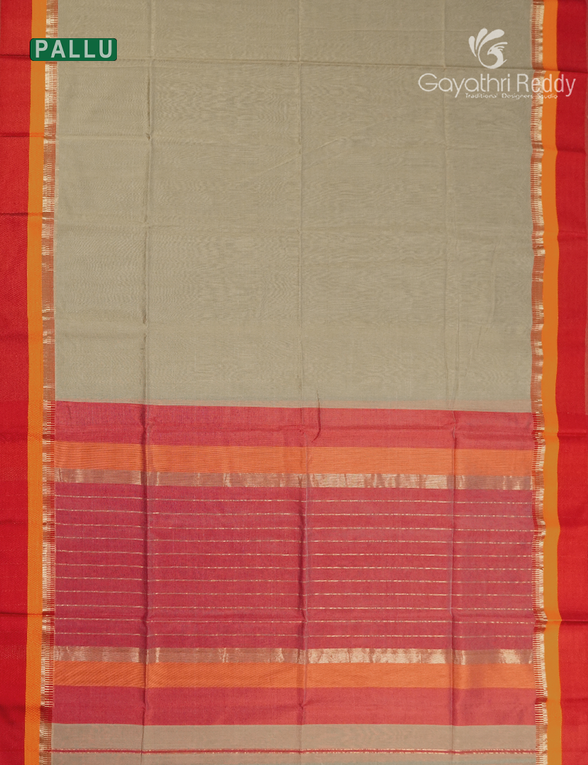Pure Chanderi Sico Saree in Beige and Deep Pink