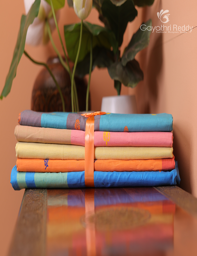 Silk Cotton Sarees Combo ( Set of 5 )