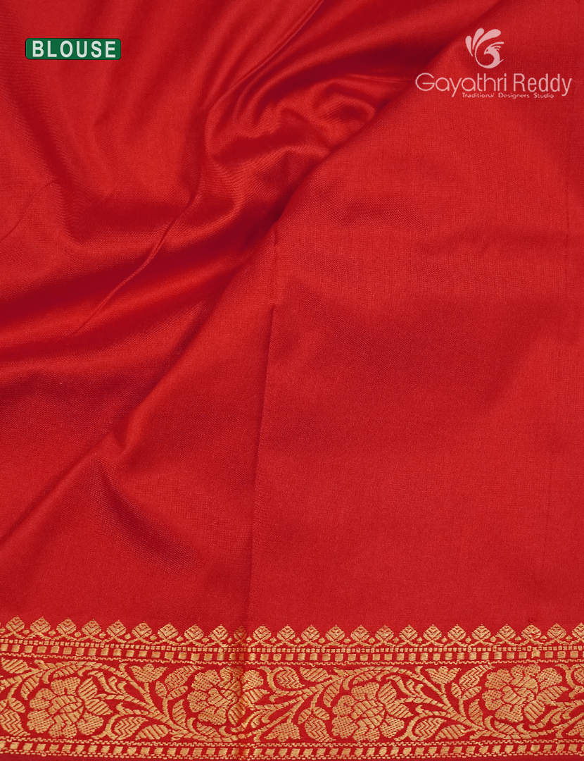 Semi Katan Silk Saree in Red
