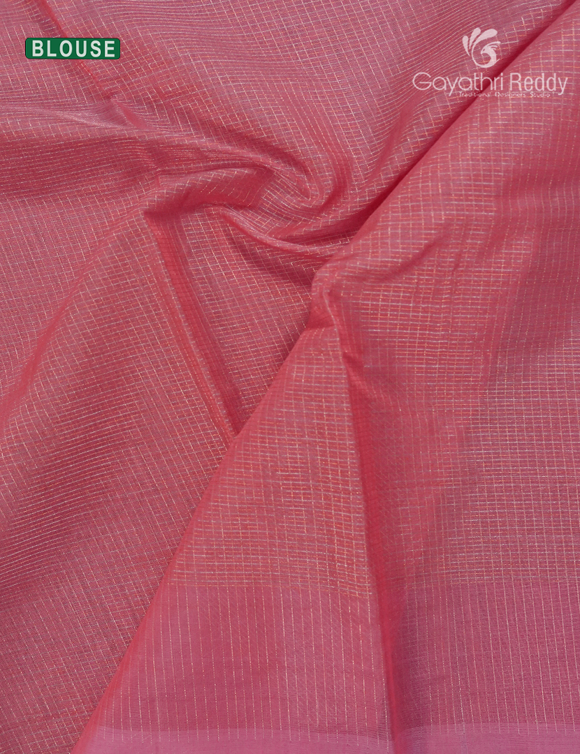 Pure Kanchipuram Sico Saree in Blush Pink