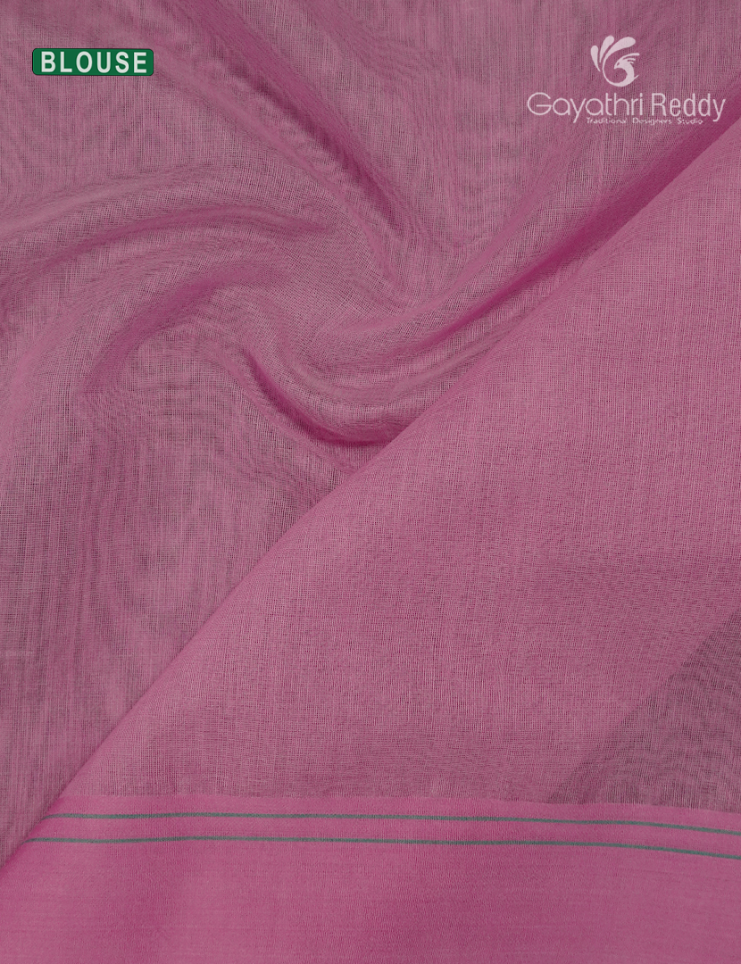 Pure Jamdani Kora Saree in Baby Pink
