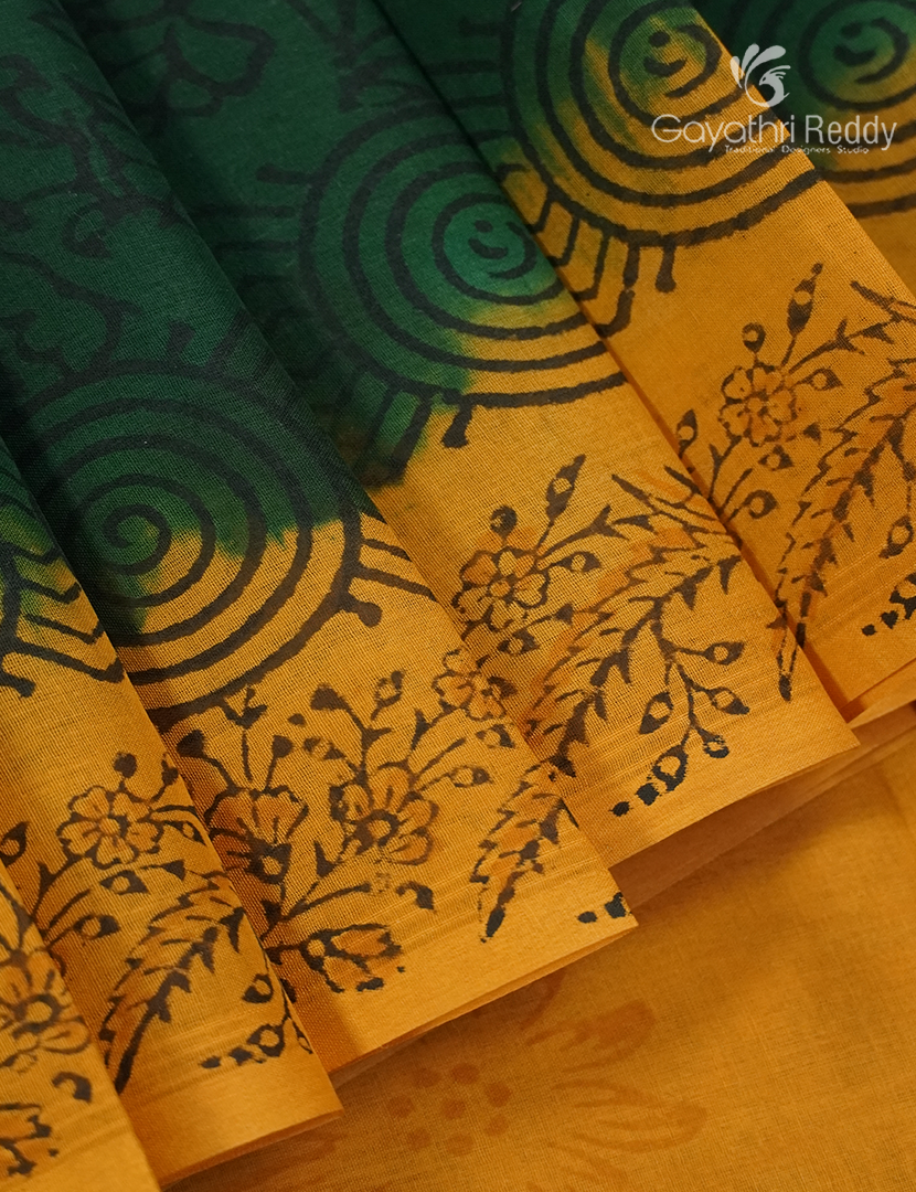 Block Print Cotton Saree-BPC5